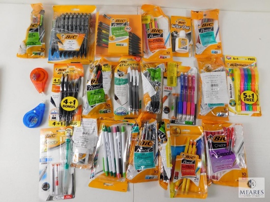 Large Lot assorted Office / School Supplies Pens Pencils White-Out