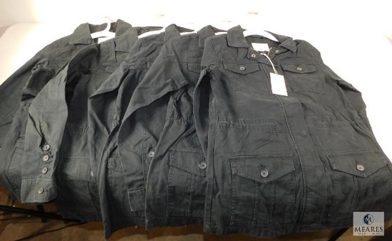 Lot 5 New andeawy Ladies Black light Jackets Zip & Snap Button XS X-Small