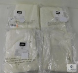 Lot 4 New Eclipse Kendall Ivory Rod Pocket Curtain Panels 42