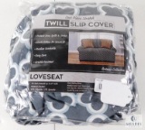New 1 piece Twill Slip Cover for Loveseat Sofa fits up to 68