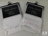 Lot 2 New Laura Ashley Isabell Tie Top Curtain Panels 40
