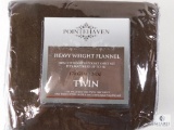 New Pointehaven Heavy Weight Flannel Twin Size Sheet Set Flat & Fitted Sheets + Pillowcase