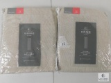 Lot 2 New Bayview Rod Pocket Panels Window Curtains Sheer Ivory 50