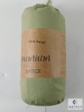 New 2 Piece Twin / Twin XL Duvet Set w/ Pillow Sham Solid Sage Color