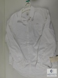 Case Lot 12 New Ladies White Button Up Long Sleeve Dress Shirts all Size M Medium