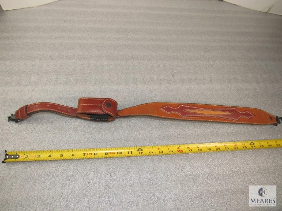 Leather Rifle Sling with Swivels