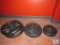 TKO Tri-Grip 160-pound barbell weight set: includes (2) each 10, 25 and 45 lb plates