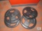 Lot of 4: TKO Tri-Grip Weight plates 45 lbs each