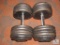 Lot of 2: 105 pound dumbbells