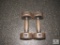 Pair of York 8 lbs steel dumbbells