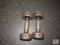 Pair of York 7 lbs steel dumbbells