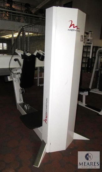 Free Motion Squat Weight Machine with 400-pound weight stack