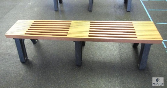 6-foot poly plastic locker room bench