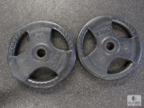 Pair TKO Tri-Grip Weight plates - 45 lbs each