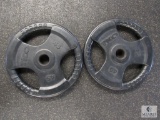 Pair TKO Tri-Grip Weight plates - 45 lbs each