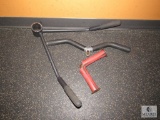 Lot of 3 Crossover Attachments: Triceps V, Lat Bar and Homemade V Bar
