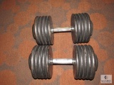 Lot of 2: 110 pound dumbbells