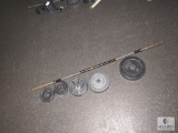Weight bar set - with weights - includes (2) each 10, 7.5, 5 and 2.5 lbs with bar clamps