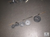 Weight bar set - with weights - includes (2) each 10, 7.5, 5 and 2.5 lbs with bar clamps