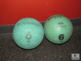Lot of 2: 6-pound SPRI Xerball Medicine Balls