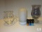 Lot Color Changing Lamp Oil Diffuser with Oils and 2 Glass Candy or Candle Glasses