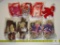 Lot 8 Vintage McDonald's Happy Meal Toys 4 Beanie Babies & 4 Country Bears