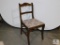 Vintage Wood Carved Chair with Needlepoint like Upholstered Seat