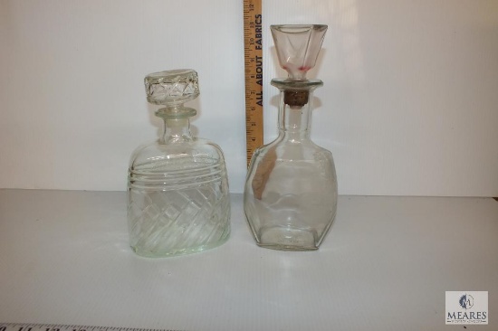 Vintage Glass Whiskey or Liquor Decanters