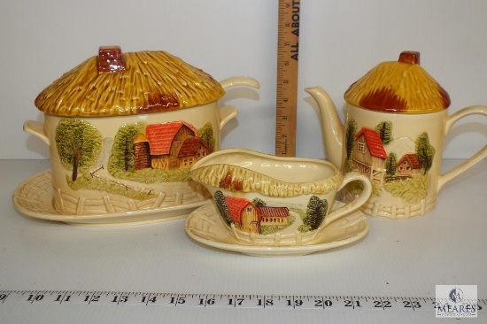 Vintage Marks and Rosenfeld soup tureen, gravy boat and coffee/tea pitcher