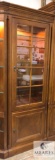 Klaussner Wood Glass Door Cabinet Glass Shelves, Interior Light, & Storage Cabinet in Bottom