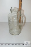 Retro Pressed Glass Mason Jar Water or Milk Pitcher