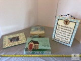 Lot of 4 Assorted Size Canvases and Picture Frames