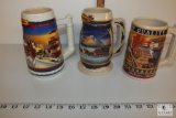 Budweiser Collectors Holiday Beer Steins with Busch Family Series