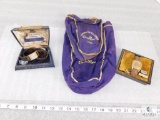 Lot of 2 Bulova Accutron Watches and 2 Crown Royal Drawstring Bags