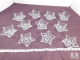 Lot of Approx. 11 Star Shaped Glass Candle Holders