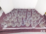 Lot of Approx. 42 Small Clear Drinking Glasses