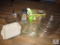 Lot Miscellaneous Casserole Dishes, Mist Fan, Cat Window Seat, Mortons Salt Thermometer, and Plastic