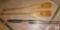 Lot of (2) Wooden Harpoons and Featherlite Boat Oars