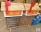 Lot of (2) Homemade Wooden Birdhouse like Mailboxes Painted Orange with Clemson Tiger Paws + Wood