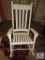 White Wood Rocking Chair Indoor or Outdoor