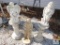 Lot of Concrete Garden Statues Angels on Pedestals and American Solider