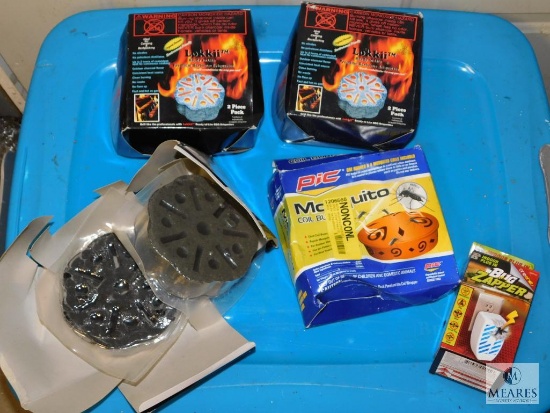 Lot New Lokkit Barbecue Briquettes & bug Zapper & Mosquito Repellent