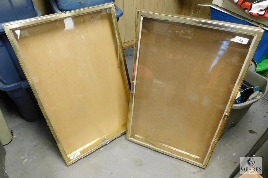 Lot of 2: Glass Front Display Cases 34" x 22" x 3"