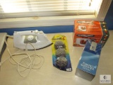 Lot Shower Head, Iron, Scourer Brushes, and New Food Chopper