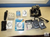 Lot assorted Electrical Timers Some New, Power Outlets and Battery Security Camera