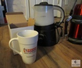 Lot assorted Large Thermos, Mr, Coffee Maker, 3 New Coffee Mugs includes Dunkin Doughnuts