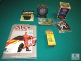 Lot assorted Nascar / Racing Posters, Vintage Oil Filters, License Plate & Model Car