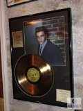 Elvis Presley Gold Plated Record 1 Millon Seller Award Framed