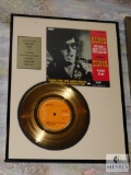Elvia Presley Gold Plated Record 1 Millon Seller Framed album