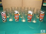 Lot of (16) Coca-Cola Glasses and Racing Print